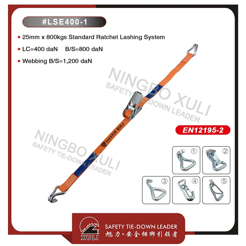 Ratchet Straps Tie Down 5m x 25mm 800kg Lorry Lashing Trailer Handy Straps