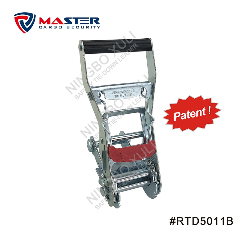 50mmx5000kgs Patent Strap-Holder Ratchet Buckle Long Wide Handle for Cargo Lashing RTD5011B