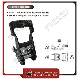 32mmx1500kgs Ratchet Buckle Wide Handle for Cargo Lashing