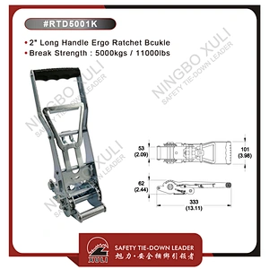 50mmx5000kgs Ratchet Buckle Long Handle Ergo for Cargo Lashing