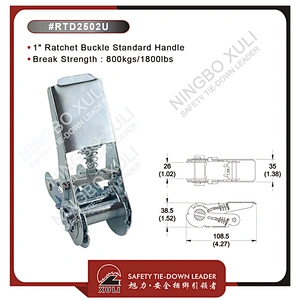 25mmx800kgs Ratchet Buckle Standard Handle for Cargo Lashing