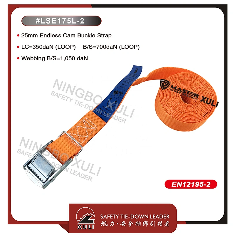 25mm 700kg Endless Cam Buckle lashing Strap