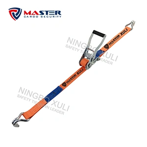 35mm x 3,000kgs 3Ton Extra Long Handle Ratchet Lashing with claw hook