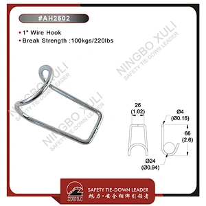 25mmx100kgs Wire Hook for Cargo Lashing