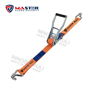 50mm x 4,000kgs Extra Long Wide Handle Ratchet Lashing Assemblies with claw hook