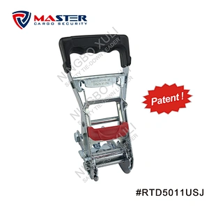 50mmx5000kgs Patent Strap-Holder Ratchet Buckle Long Wide Soft Rubber Handle for Cargo Lashing RTD5011USJ