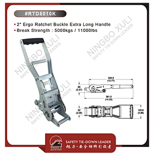 50mmx5000kgs Ergo Ratchet Buckle Extra Long Handle for Cargo Lashing
