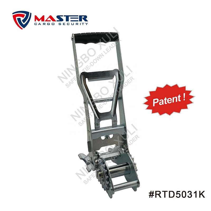 50mmx5000kgs Patent Super Power Ergo Ratchet Buckle Extra Long Handle for Cargo Lashing RTD5031K