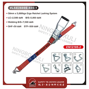 50mm x 5,000kgs Ergo pull down reverse action Ratchet straps