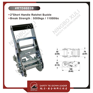 50mmx5000kgs Ratchet Buckle Short Handle for Cargo Lashing RTD 5003B