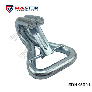 50mmx5000kgs Double J Hook with Keeper for Cargo Lashing