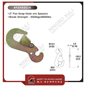 50mmx3000kgs Flat Snap Hook w/o Spacers for Cargo Lashing