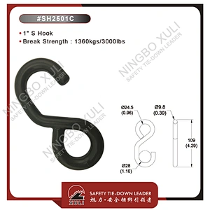 25mmx1360kgs S Hook for Cargo Lashing
