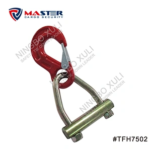 75mmx10000kgs Forged Hook with D Ring & Safety Latch for Cargo Lashing