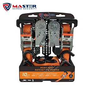 Xuli 1inch BS 3000lbs Padded Ratchet Tie Down straps