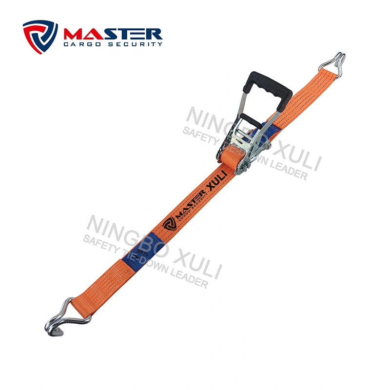 50mm x 4,000kgs Rubber Handle Ratchet cargo Lashing strap