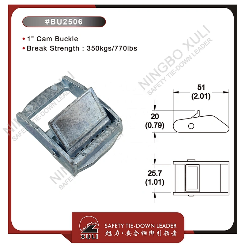 25mmx350kgs Cam Buckle for Cargo Lashing