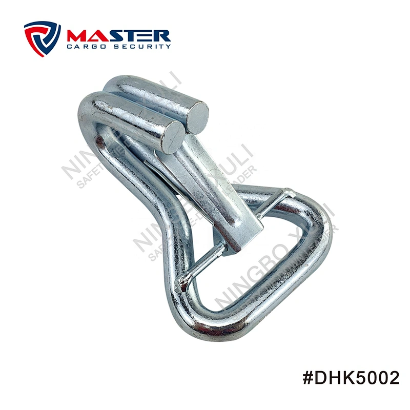 50mmx5000kgs Double J Hook with Keeper for Cargo Lashing
