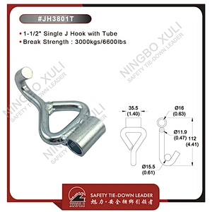 35mmx3000kgs Single J Hook with Tube for Cargo Lashing