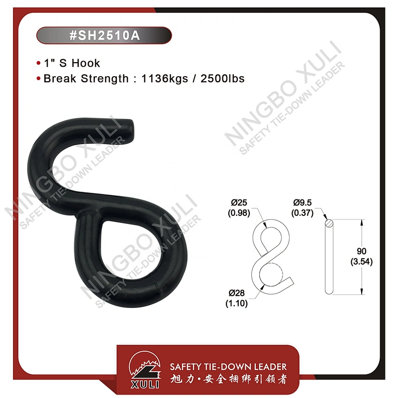 25mmx1136kgs S Hook for Cargo Lashing
