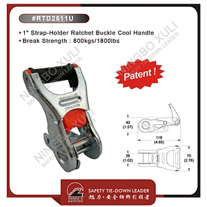 25mmx800kgs Patent Strap-Holder Ratchet Buckle Cool Handle for Cargo Lashing RTD2511U