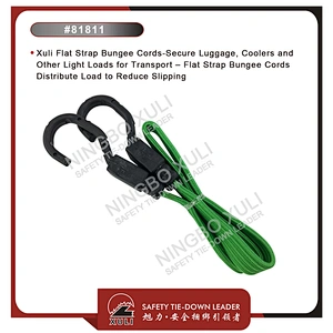 Xuli Flat Strap Bungee Cords-Secure Luggage, Coolers and Other Light Loads for Transport - Flat Strap Bungee Cords Distribute L
