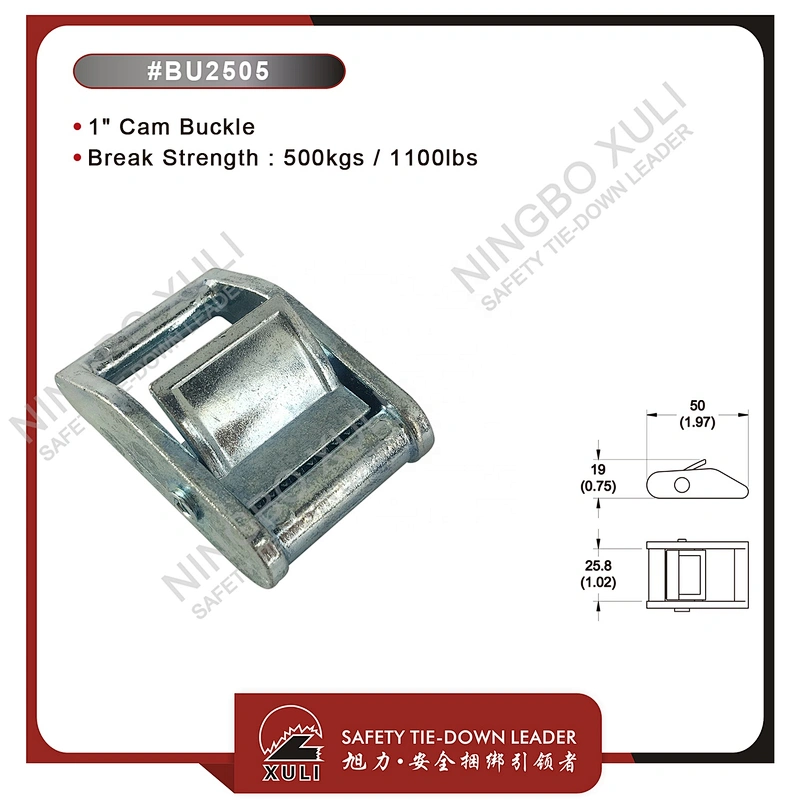 25mmx500kgs Cam Buckle for Cargo Lashing