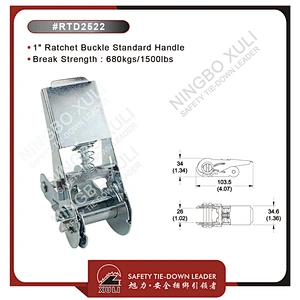 25mmx680kgs Ratchet Buckle Standard Handle for Cargo Lashing