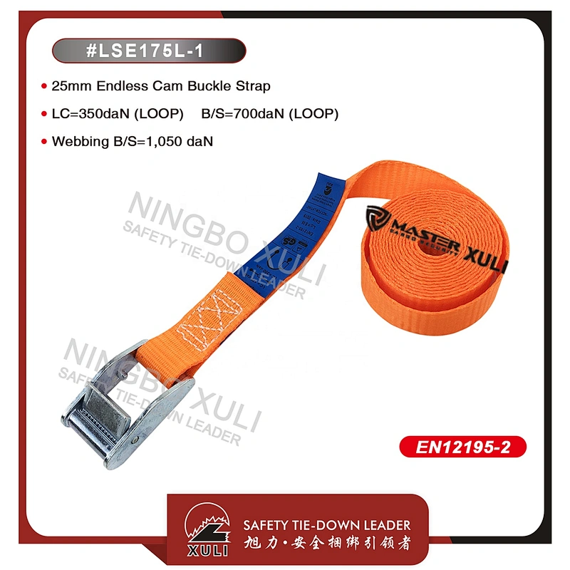 25mm BS700kg Endless Cam Buckle lashing Strap