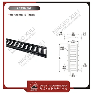 Horizontal E Track Black Powder Coating