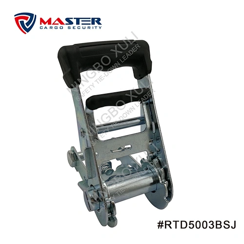 50mmx5000kgs Ratchet Buckle Short Soft Rubber Handle for Cargo Lashing
