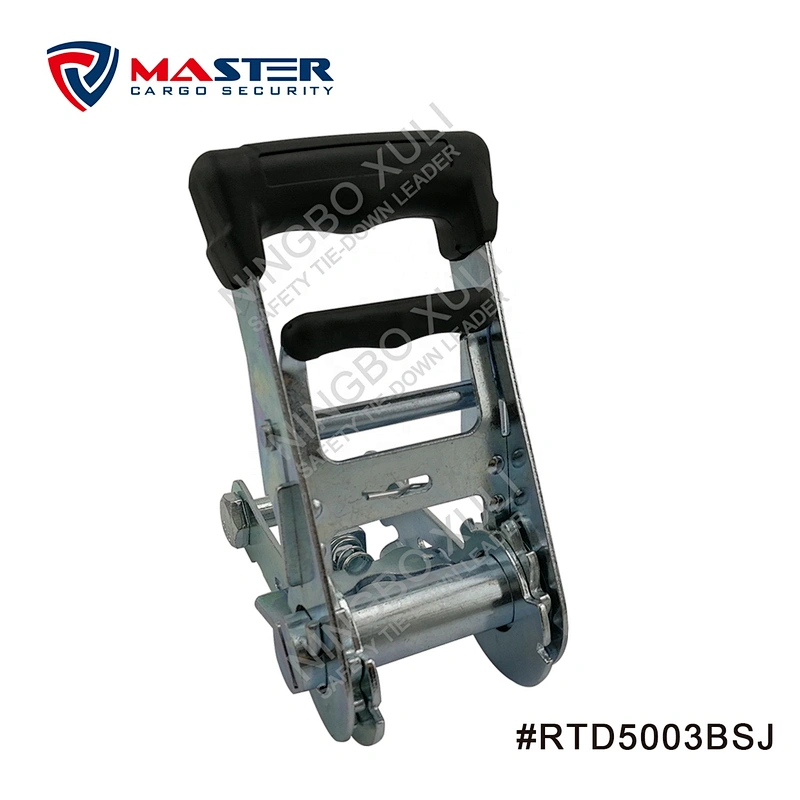 50mmx5000kgs Ratchet Buckle Short Soft Rubber Handle for Cargo Lashing