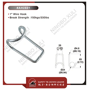 25mmx150kgs Wire Hook for Cargo Lashing