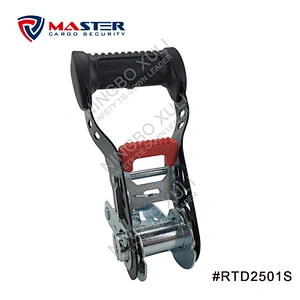 25mmx1360kgs Ratchet Buckle Soft Rubber Handle for Cargo Lashing