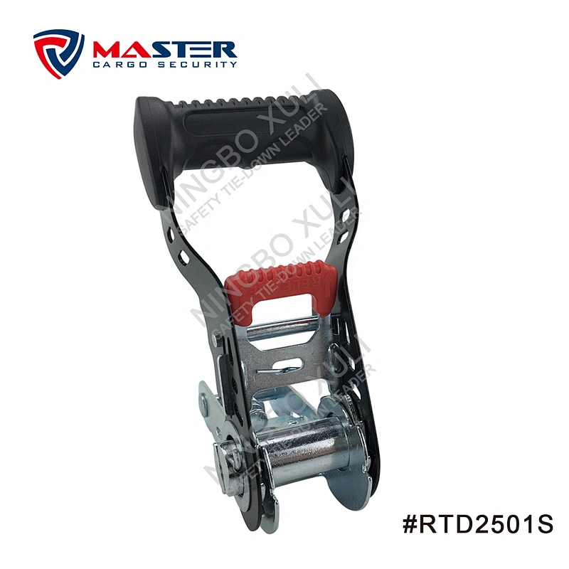 25mmx1360kgs Ratchet Buckle Soft Rubber Handle for Cargo Lashing
