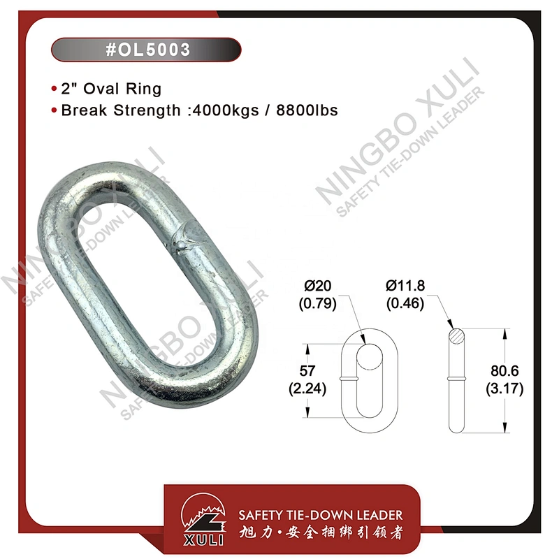 50mmx4000kgs Oval Ring for Cargo Lashing Accessory