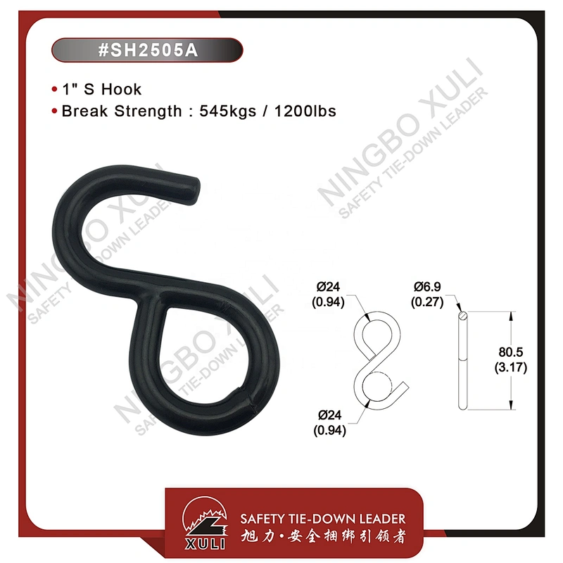 25mmx545kgs S Hook for Cargo Lashing