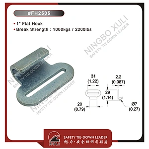 25mmx1000kgs Flat Hook for Cargo Lashing