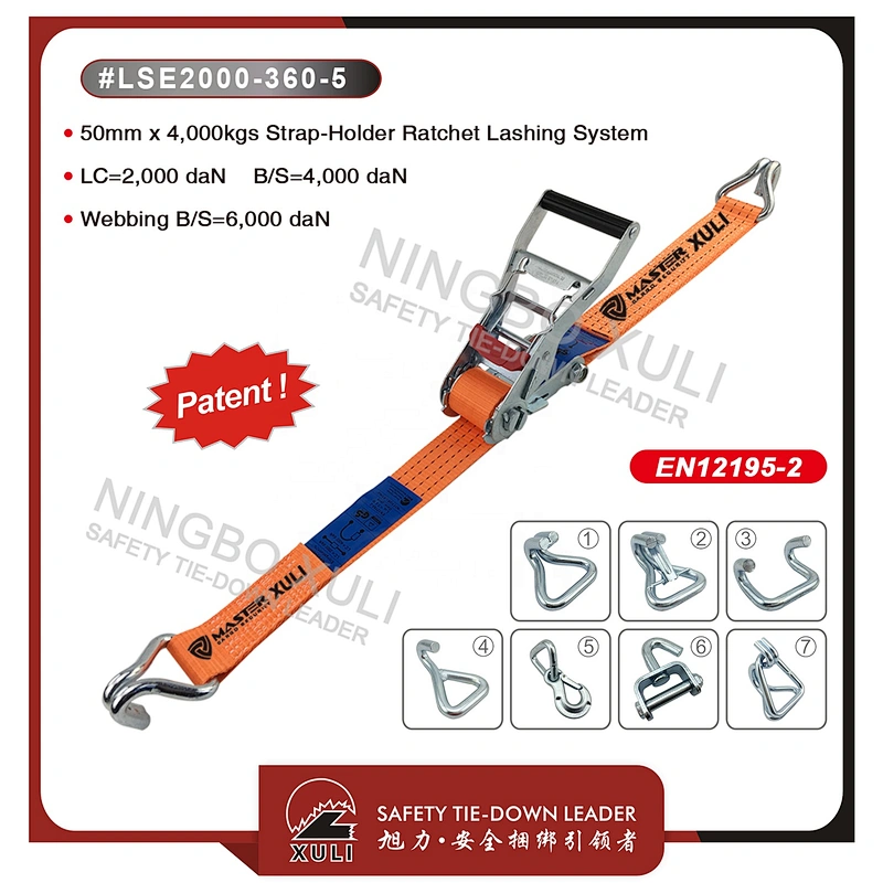 50mm x 4,000kgs Strap-Holder Ratchet Lashing System