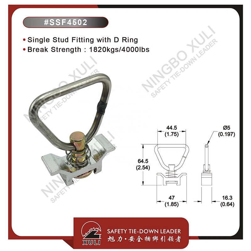 Single Stud Fitting with D Ring