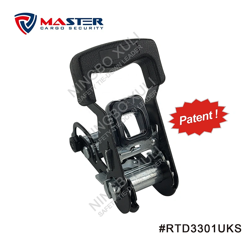 32mmx1500kgs Patent Sliding Ratchet Buckle Soft Rubber Handle for Cargo Lashing RTD3301UKS