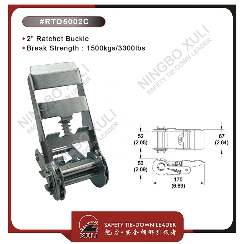 50mmx1500kgs Ratchet Buckle for Cargo Lashing