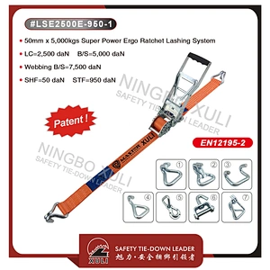 50mm x 5,000kgs Super Power gear driving Ratchet Lashing System