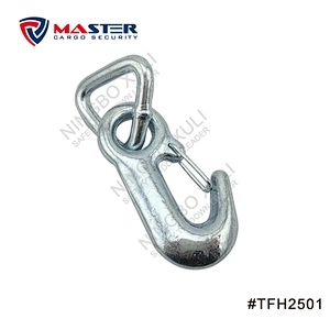 25mmx2500kgs Forged Hook with D Ring for Cargo Lashing