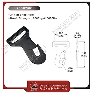 75mmx6800kgs Flat Snap Hook for Cargo Lashing