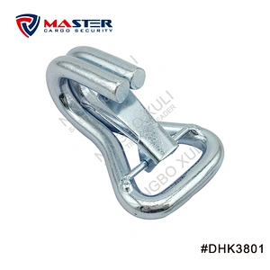 35mmx3000kgs Double J Hook with Keeper for Cargo Lashing
