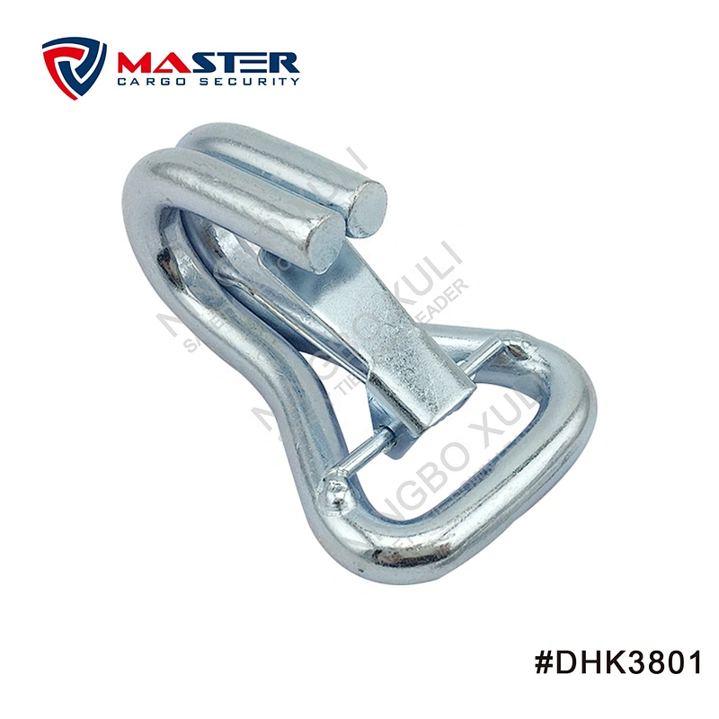 35mmx3000kgs Double J Hook with Keeper for Cargo Lashing