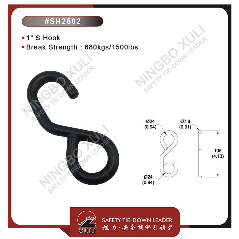 25mmx680kgs S Hook for Cargo Lashing