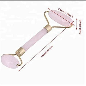 Natural rose quartz jade roller Massage Tools face massage tools double head jade roller