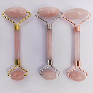 Hot Sell Best High Quality Private Label Genuine Anti Aging Pink Rose Quartz Jade Roller for face